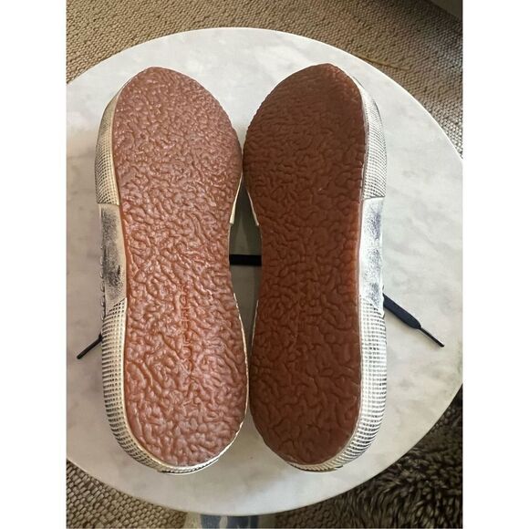 Superga 2750 Navy Distressed Studded Sneakers NEVER WORN - Picture 4 of 8